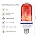 OMK - LED Flame Effect Fire Light Bulbs - Upgraded 4 Modes Flickering Fire Simulated Lamps - E26 Base LED Bulb - Energy Efficient Fire Lights for Indoor/Outdoor Decoration