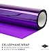 Purple Cellophane Wrap 40'' x 100' Roll - Colored Cellophane Sheets for Craft Baskets, Gift Wrapping Supplies, Plastic Wrap for Gift Baskets