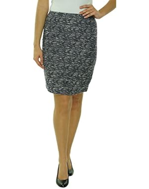 Calvin Klein Womens Petites Linen Blend Textured Straight Skirt
