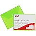 JAM PAPER Plastic Envelopes with Hook & Loop Closure - Letter Booklet - 9 3/4 x 13 - Assorted Colors - 6/Pack