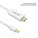 Mini DP to HDMI, aLLreLi 6ft Mini DisplayPort DP (Thunderbolt Compatible) to HDMI HDTV Cable for iMac, MacBook Pro, MacBook Air and PC - White