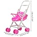 Stebcece New Assembly Pink Baby Stroller Trolley Nursery Furniture Toys For Barbie Doll