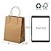 GSSUSA Brown Kraft Paper Bag 8x4.75x10.5 25pcs Shopping Bags Handle Shopping Gift Merchandise Carry Retail Bags