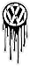 Volkswagen VW German engineering oil drops sticker decal 3