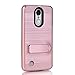 Gotd Protective Case Stand Cover for LG Aristo LV3 V3 MS210 LG M210 LG MS210 LG K8 (Rose Gold)