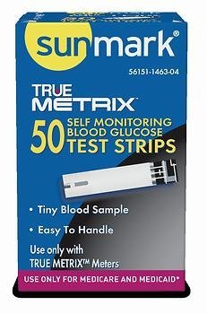 Sunmark TrueMetrix Blood Glucose Test Strips - 50 ct