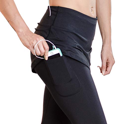 image for Sport-it Skirted Leggings Girls Capri Skirt, Active Skapri with Pocket