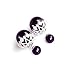 MISASHA Fashion Jewelry Black Faux Imitation Pearl Double Ball Earrings