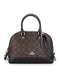 Coach F27583 IMAA8 Mini Sierra Satchel Brown/Black Signature Crossbody Handbag