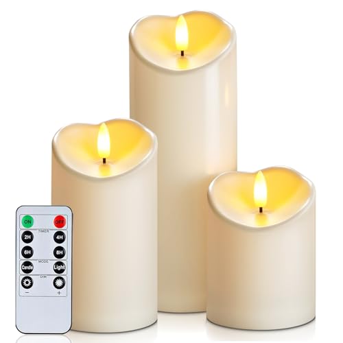Homemory Flameless Candles Timer Remote Control Battery