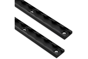 VanEssential 24" Venture Track T-6 Aluminium L-Track Black Anodized (Semi Circle Profile) - 2 Pack
