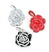 Crystal Rose Flower Jewelry USB Flash Drive with Necklace:8GB(Black)