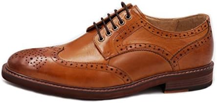 Oyangs Oxford Shoes Men,Mens Oxford Shoes For Men Oxford Men Mens Oxfords Leather Oxfords Wingtip Oxford Shoes Brown Oxford Shoes ME5 (US7, A)