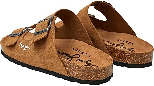 London Bio Suede M Herren Regular Fit Anatomische Sandalen, Blau Waschen