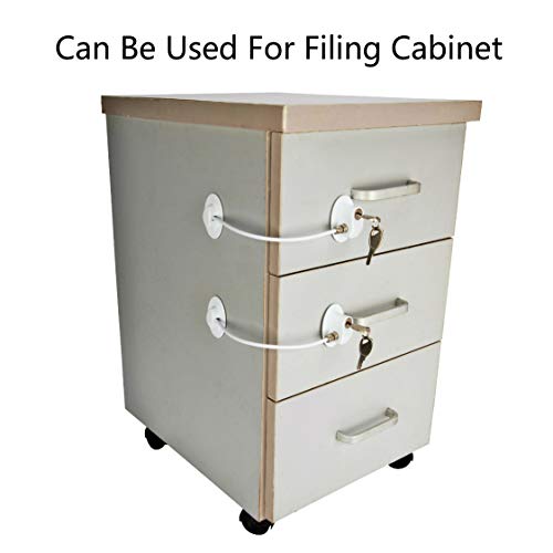 4 Pack Refrigerator Lock with 8 Keys, Refrigerator Lock Dorm Freezer