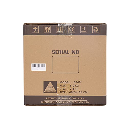 Coolmusic Portable Acoustic Guitar Amplifier, For Performers On The Go, Built-in Bluetooth (40W Battery-Powered)