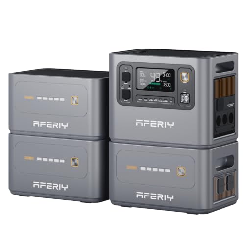 AFERIY 3000W Tragbare Powerstation 2048Whx4, Erweiterbar ~ 10240Wh, Camping