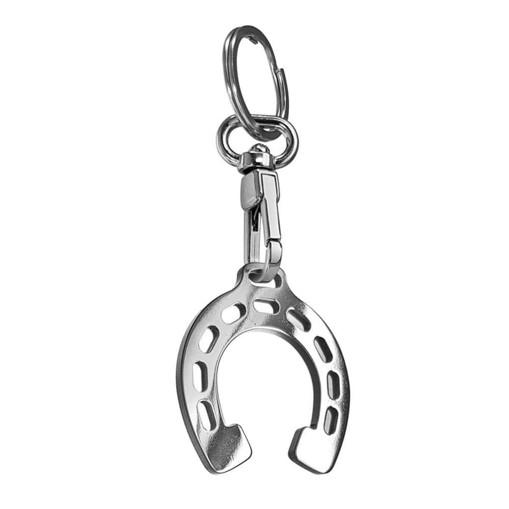 Avisa Stainless steel key chain - 'Big Horseshoe' (silver)