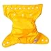 Adjustable Reusable Washable One Size Baby Cloth Diaper Diapers Nappy 1 Diaper + 2 Inserts Yellow