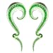 BodyJ4You Glass Hanger Tapers Kit 2 Pieces Glow in the Dark Glass Plugs 8G-16mm