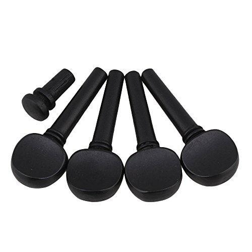 Ebony Tuning Pegs for 4/4 Violin String Instrument Accessories - Thumbnail 4