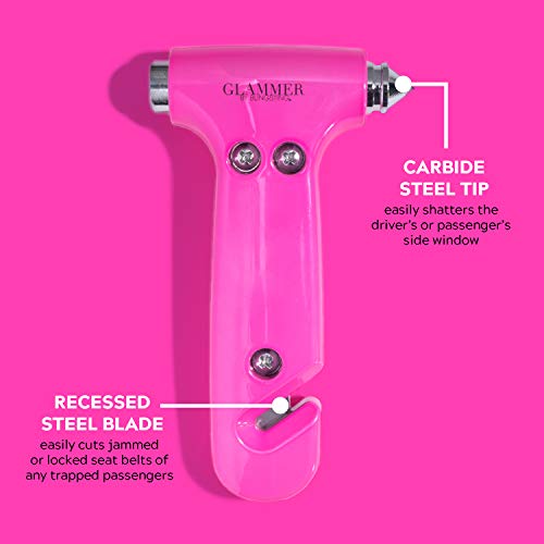 BlingSting Pink & Purple Glammer Safety Hammer Auto Glass Window