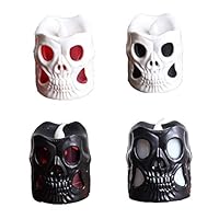 FangYun Multicolor Skull lamp Light Halloween Decoration bar Haunted House Shooting Props Outdoor Décor 4pcs