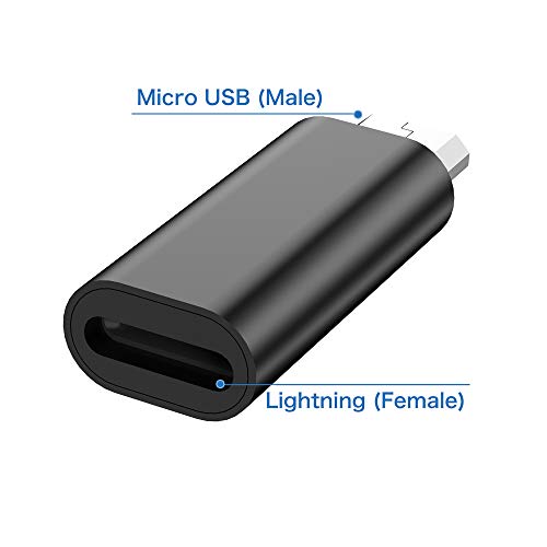 Micro USB Adapter - iOS Cable (Female) to Micro USB (Male) Compatible with Samsung Galaxy S7/S7 Edge, Nexus 5/6 and Micro USB Devices (NOT for Data Transfer/Headphone/Fast Charge, Charging Only)
