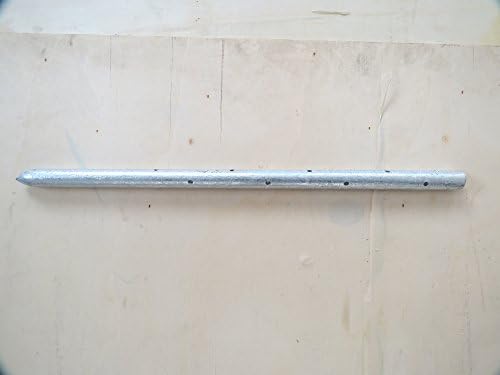 FibroPRO nail on hard steel form stakes 3/4 inch diameter x 18 inch, 24 inch, black, galvanized (18, galvanized), 10-Pack