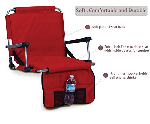 Picnic Plus Stadium Seat with Arms, Straps to Bench & Bleachers - Thumbnail 3