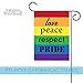 Toland Home Garden 119521 Pride Pride Flag 12x18 Inch Double Sided Pride Garden Flag for Outdoor House LGBTQIA+ Flag Yard Decoration