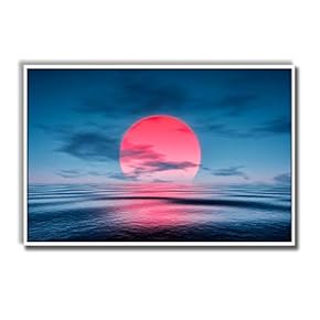Framed Canvas Home Artwork Decoration Beautiful Sunrise Canvas Wall Art for Living Room, Bedroom - 16x24 inches