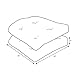 Pillow Perfect Forsyth Solid Indoor/Outdoor Wicker Patio Seat Cushions, Plush Fiber Fill, Weather and Fade Resistant, 2 Count, Green, Round Corner 19