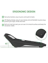 Calculadora, Splaks estándar funcional calculadora de computadora sola y AA batería dual power electrónica calculadora con visualización grande de 12 dígitos