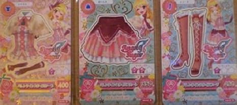 Amazon アイカツ 旧3弾レア バレンタインスタイル コーデ3枚セット おもちゃ雑貨 おもちゃ