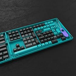 Akko Keyboard Keycaps Black&Cyan 197-Key ASA