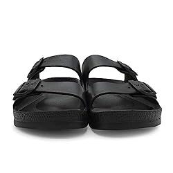 FUNKYMONKEY Women's Comfort Slides Double Buckle