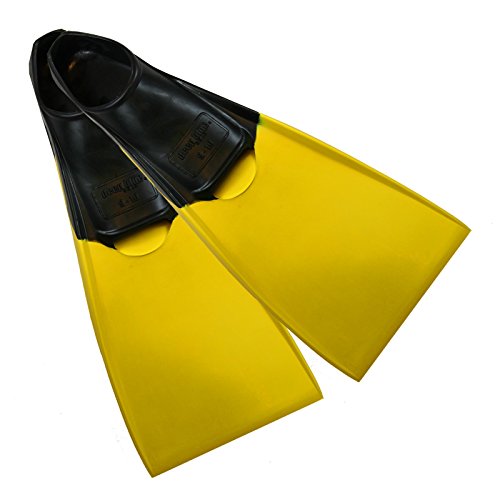 Deep Blue Gear Aquanaut II Fins for Diving, Snorkeling, and Swim, Adult Size 9-10, Yellow