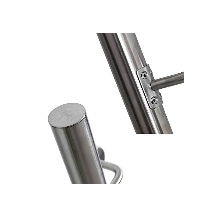Melko Treppen Stange inkl. Wandhalterung und Endkappen 200 cm Handlauf