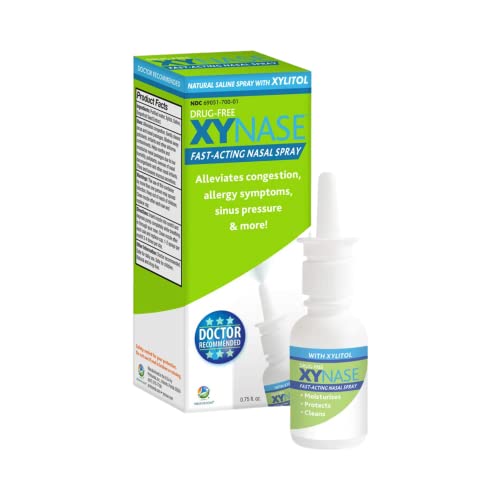 Xynase® Natural Saline Nasal Spray with Xylitol Relieves Nasal Congestion, Allergy Symptoms