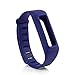 Cute Silicone Replacement Wristband Bracelet/ Accessory Band with Safety Clasp for Fitbit One Wireless Activity Plus Sleep Tracker, Black/ Navy/ White/ Gray