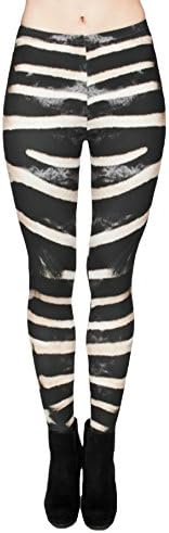 Festie Fever Printed Rave Leggings (Zebra), (O/S)