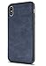 SALAWAT for iPhone Xs Case Slim Shock Proof Phone Cover Lightweight Premium PU Leather TPU Bumper PC Protection for iPhone X 5.8 inch (NavyBlue)