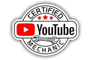 LINNI'S VINYL BANNERS 3 PCS Certified YouTube Mechanic Stickers – Funny Tool Box Decal, Hard Hat Sticker for Mechanics, Waterproof Vinyl 2 Inch – Toolbox Stickers for Men, Electricians, Garage, Union (2in)