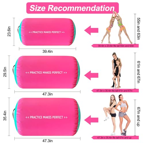 VOFiTNY Gymnastics Tumbling Equipment Air Barrel Inflatable Octagon Tumbler Roller Back-bend Trainer Chearleeding Mat Without Pump