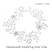 Edary Bridal Pearl Hair Vines Wedding Floral Headpiece Silver Crystal Hair Piece Accessories for Brieds and Bridesmaids