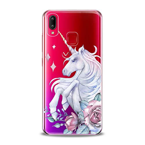 Lex Altern Vivo TPU Case V11 Pro 11i X21 Y83 V9 Y91 Y95 Z3i Y71 X23 Clear Adorable Unicorn Cute Roses Horse Cover Print Protective Lightweight Women Soft Silicone Transparent Flexible Teen Girls