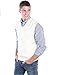 Andrew Rohan Men's 100% Cotton V-Neck Sweater Vest, Natural, Medium