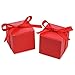 AWELL Red Gift Candy Box Bulk 2x2x2 inches with Red Ribbon Party Favor Box,Pack of 50