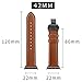 EloBeth Watch Band Compatible with Apple Watch Bands 42mm 44mm Series 5 4 3 2 1 iWatch Leather Band for Women Girls Metal Buckle (42mm&44mm Brown)
